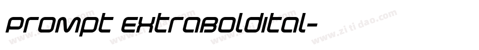Prompt ExtraBoldItal字体转换